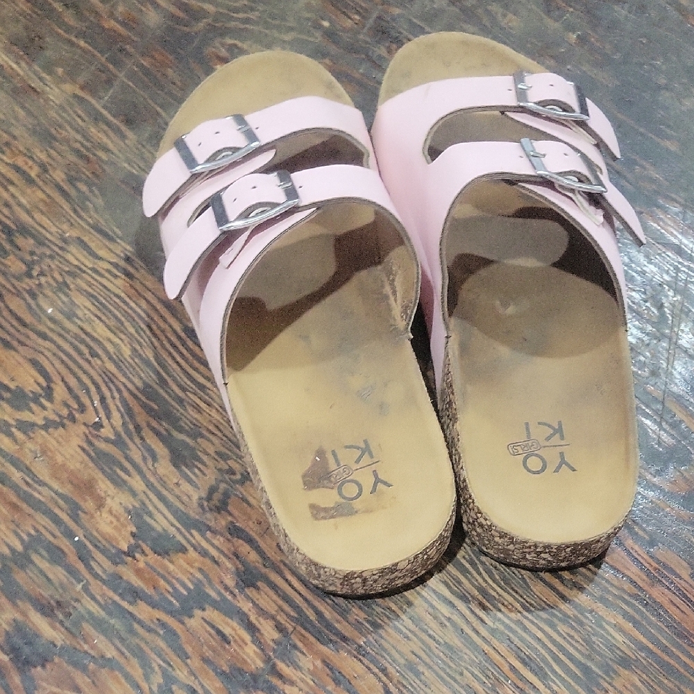Yoki Double Strap Pink Sandals